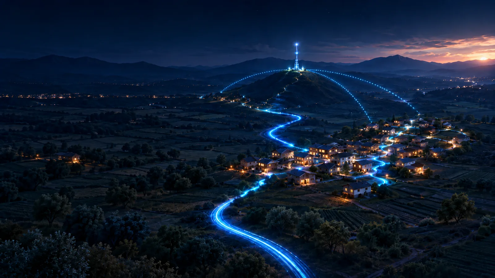 Fiber internet altyapısıyla bağlanan kırsal yerleşim